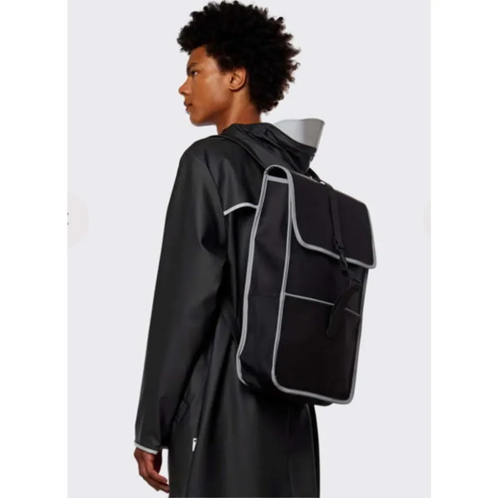 RAINS Reflective Backpack Black